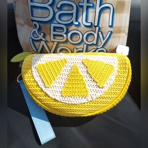 Lemon wristlet bag by bath and body works